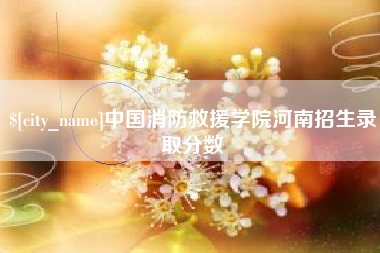 和县中国消防救援学院河南招生录取分数