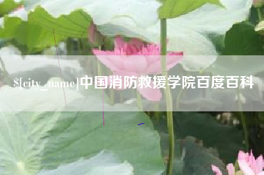 和县中国消防救援学院百度百科