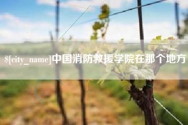 和县中国消防救援学院在那个地方
