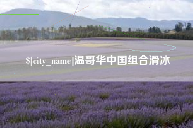 和县温哥华中国组合滑冰