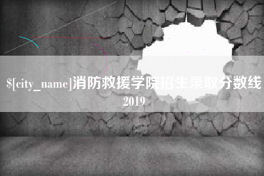 和县消防救援学院招生录取分数线2019