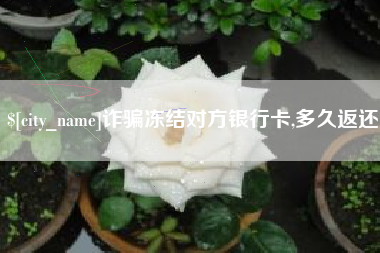 和县诈骗冻结对方银行卡,多久返还