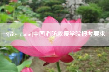 和县中国消防救援学院报考要求