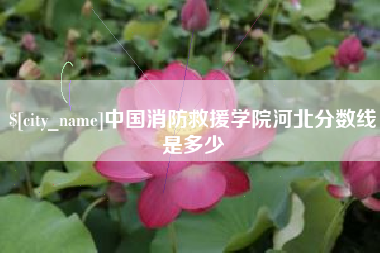 和县中国消防救援学院河北分数线是多少