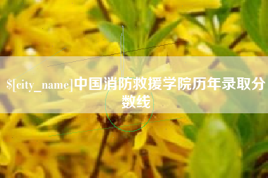 和县中国消防救援学院历年录取分数线