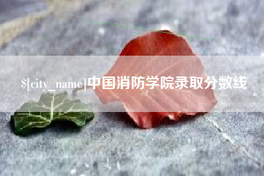 和县中国消防学院录取分数线
