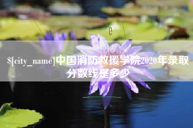 和县中国消防救援学院2020年录取分数线是多少