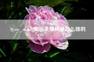 和县奥运金牌榜是怎么排的
