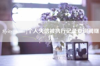 和县个人失信被执行记录查询阚继伟