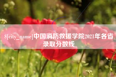 和县中国消防救援学院2021年各省录取分数线
