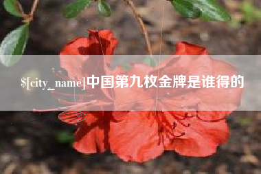 和县中国第九枚金牌是谁得的