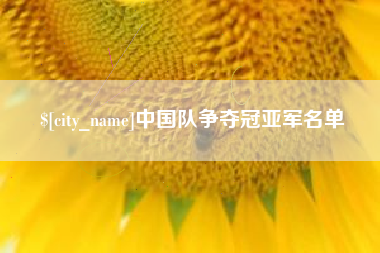 和县中国队争夺冠亚军名单