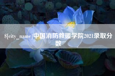和县中国消防救援学院2021录取分数