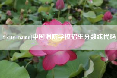 和县中国消防学校招生分数线代码