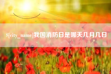 和县我国消防日是哪天几月几日