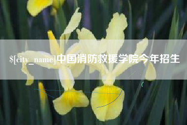 和县中国消防救援学院今年招生