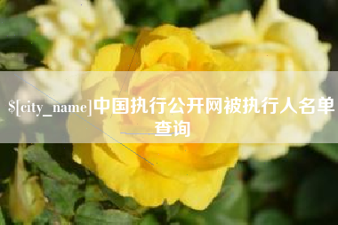 和县中国执行公开网被执行人名单查询