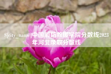 和县中国消防救援学院分数线2023年河北录取分数线