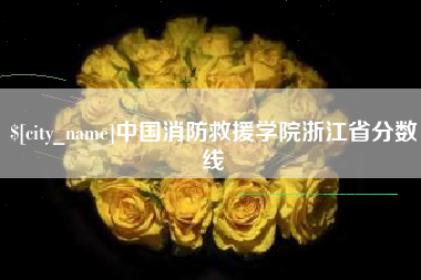 和县中国消防救援学院浙江省分数线
