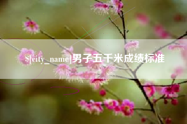 和县男子五千米成绩标准