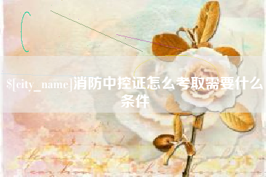 和县消防中控证怎么考取需要什么条件