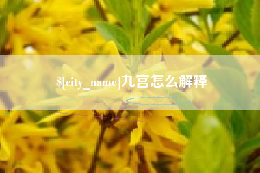 和县九宫怎么解释