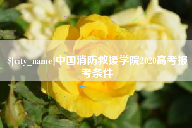 和县中国消防救援学院2020高考报考条件