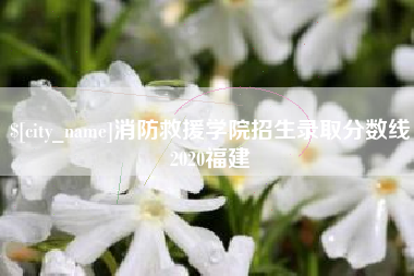 和县消防救援学院招生录取分数线2020福建