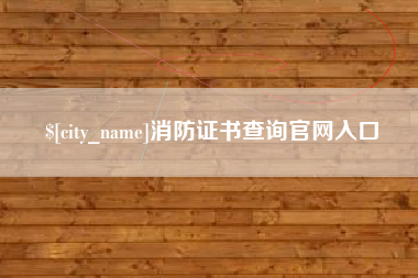 和县消防证书查询官网入口